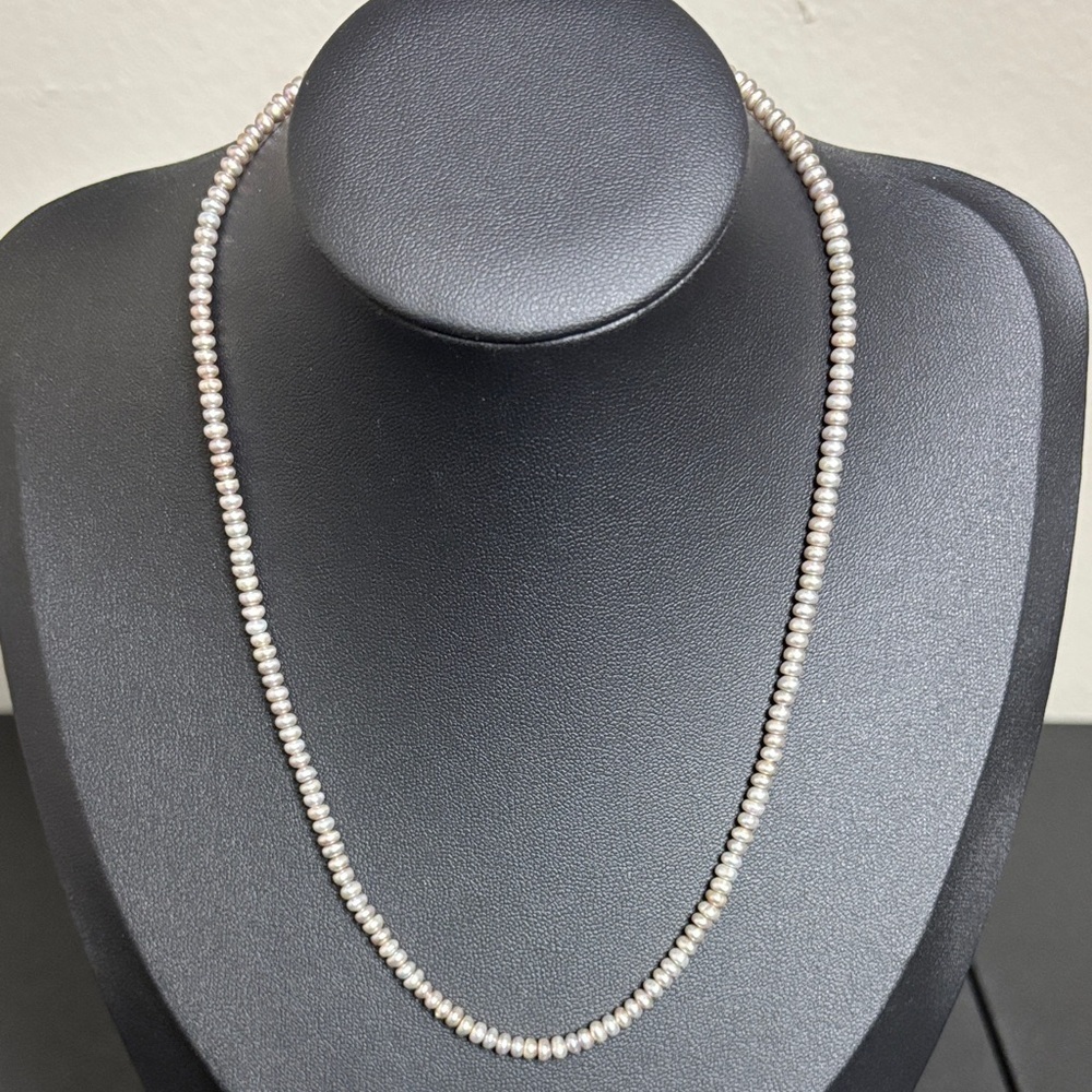 Vintage Gold or Rhodium Electroplate Japan Pearl Necklace Dainty​